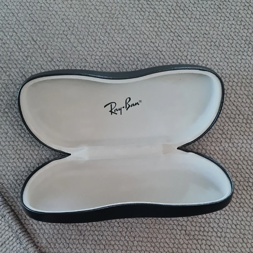 Scott-Harris Clear Frame Glasses with Black Ray-Ban Case
